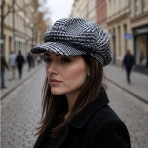 NWOT Claire's Plaid Page Boy Tartan Hat